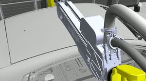 Simulation Schwertbürsten Reinigung
